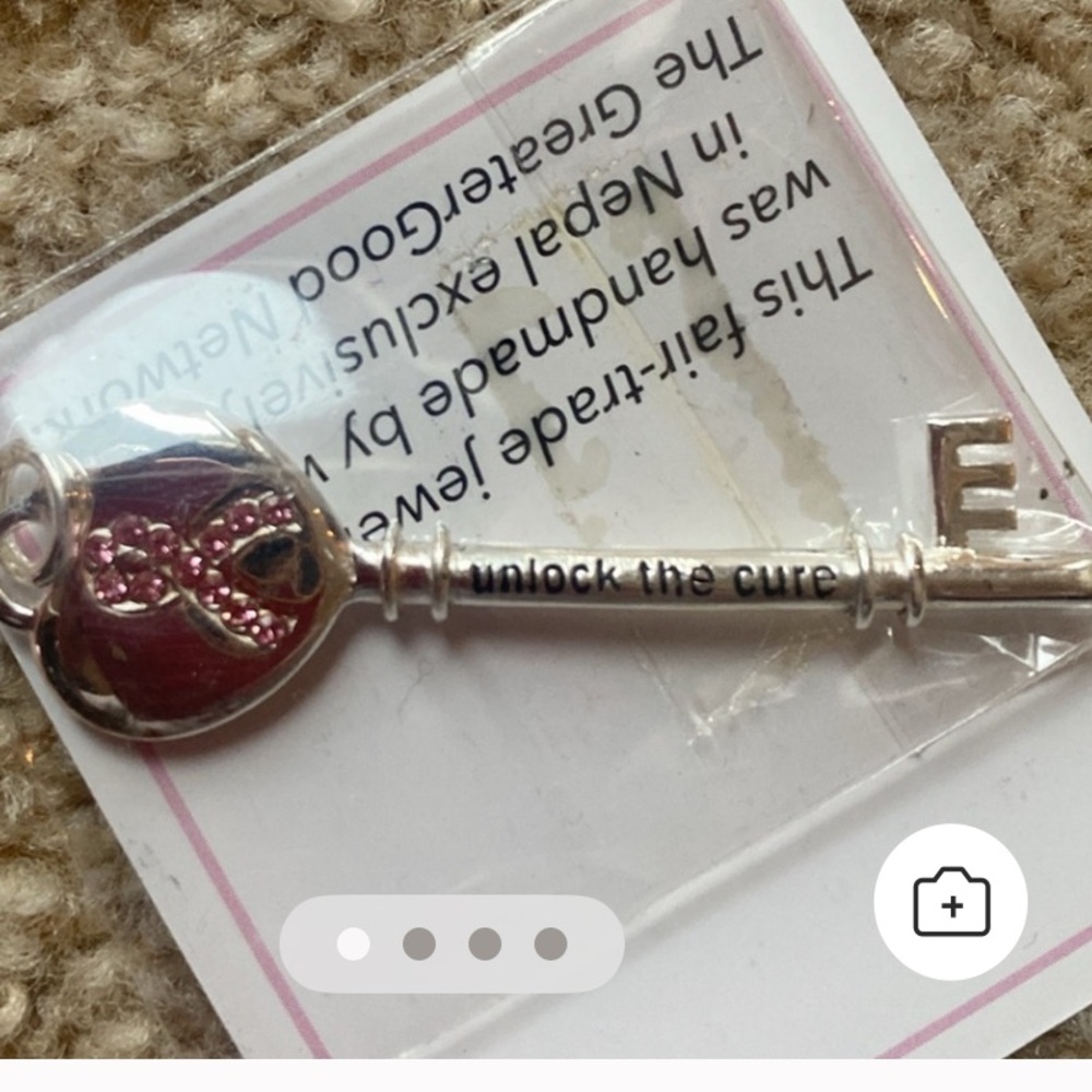 Breast Cancer Awareness Pendant Charm. NEW